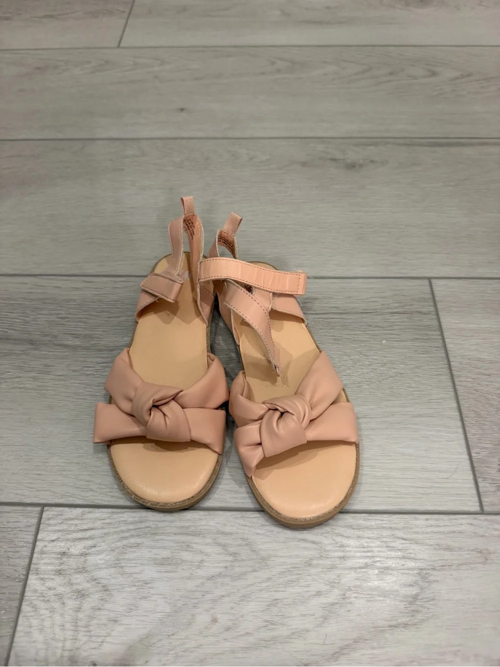 H&M sz 12.5 Knotted Strap Sandals - Blush Pink